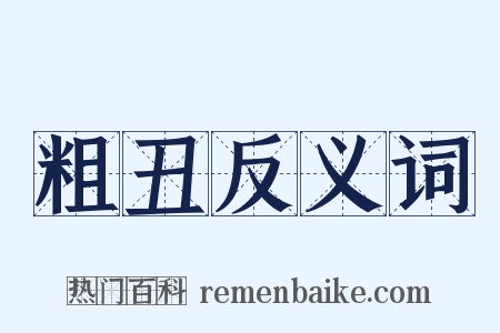 粗丑反义词是什么意思的图片